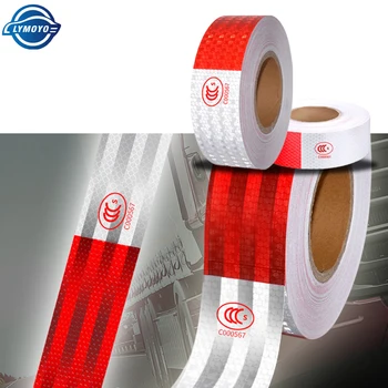 10 Uds. Cinta de advertencia de marca de seguridad pegatinas reflectantes para camión cinta de advertencia de marca de seguridad pegatinas reflectantes para coche