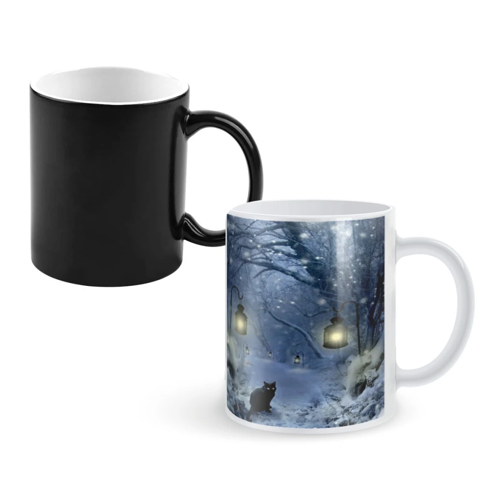 

Winter TwilightCoffee Mugs And Mug Creative Color Change Tea Cup Ceramic Milk Cups Novelty Gifts