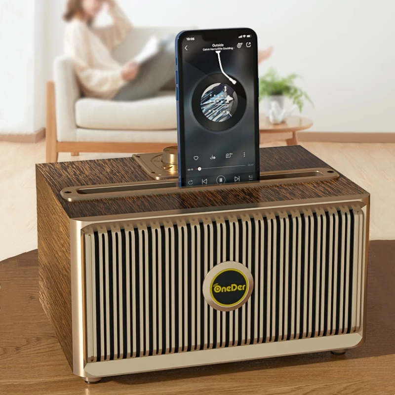 

2024 New Retro Wooden Bluetooth Speakers Portable Multifunction Wireless Outdoor Indoor Soundbox 20W Power Stereo Sound Effect