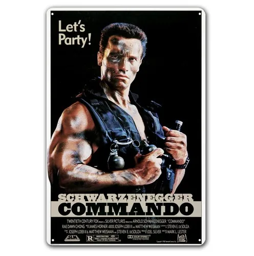 Commando arnold schwarzenegger Movie Metal Poster Tin Sign 20x30cm  