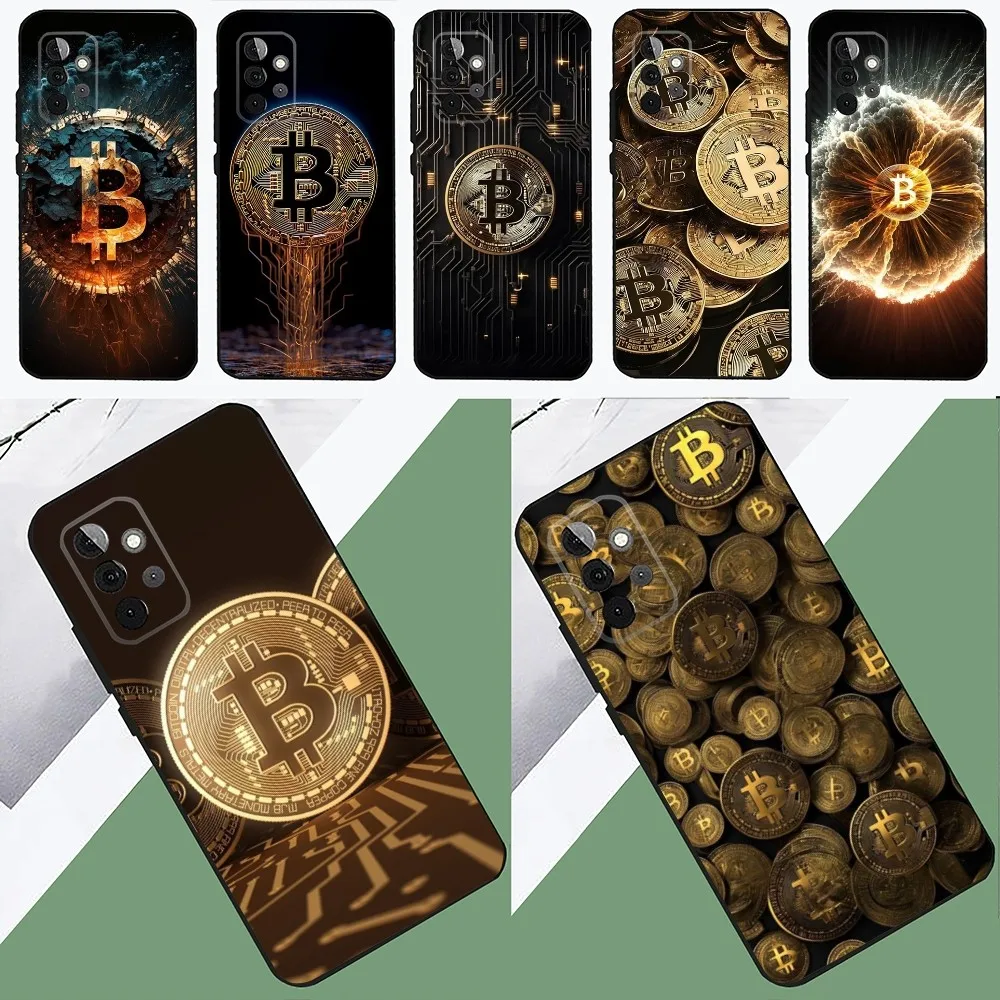 B-Bitcoin  Phone Case For SamsungS24,23,22,21,S20 Ultra Pro 10,S30Plus,S9,20lite Ultra Black Cover