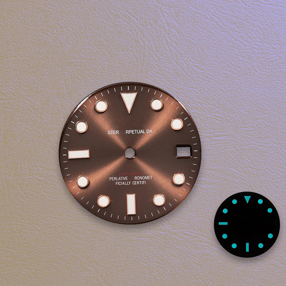 Sell Like Hotcakes 28.5mm S Dial Y-acht Sunlight Dial Ice Blue Noctilucent Fit NH35/NH36 Movement Watch Modification Accessories