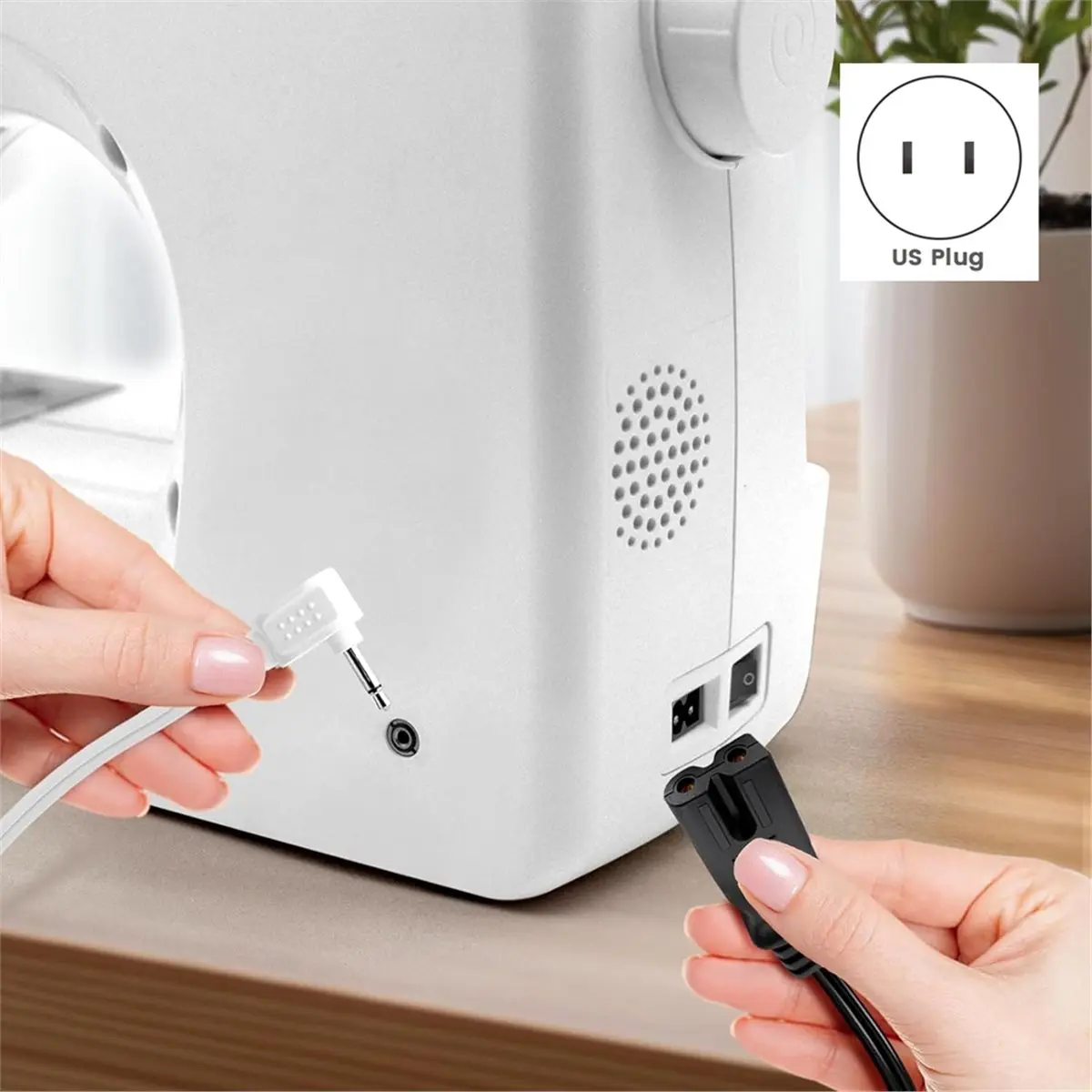 (A23G) Sewing Machine Foot Pedal Controller FC-322 XC8816-021,with 6.5FT AC Power Cord Cable,Guaranteed to Fit CS6000i US Plug