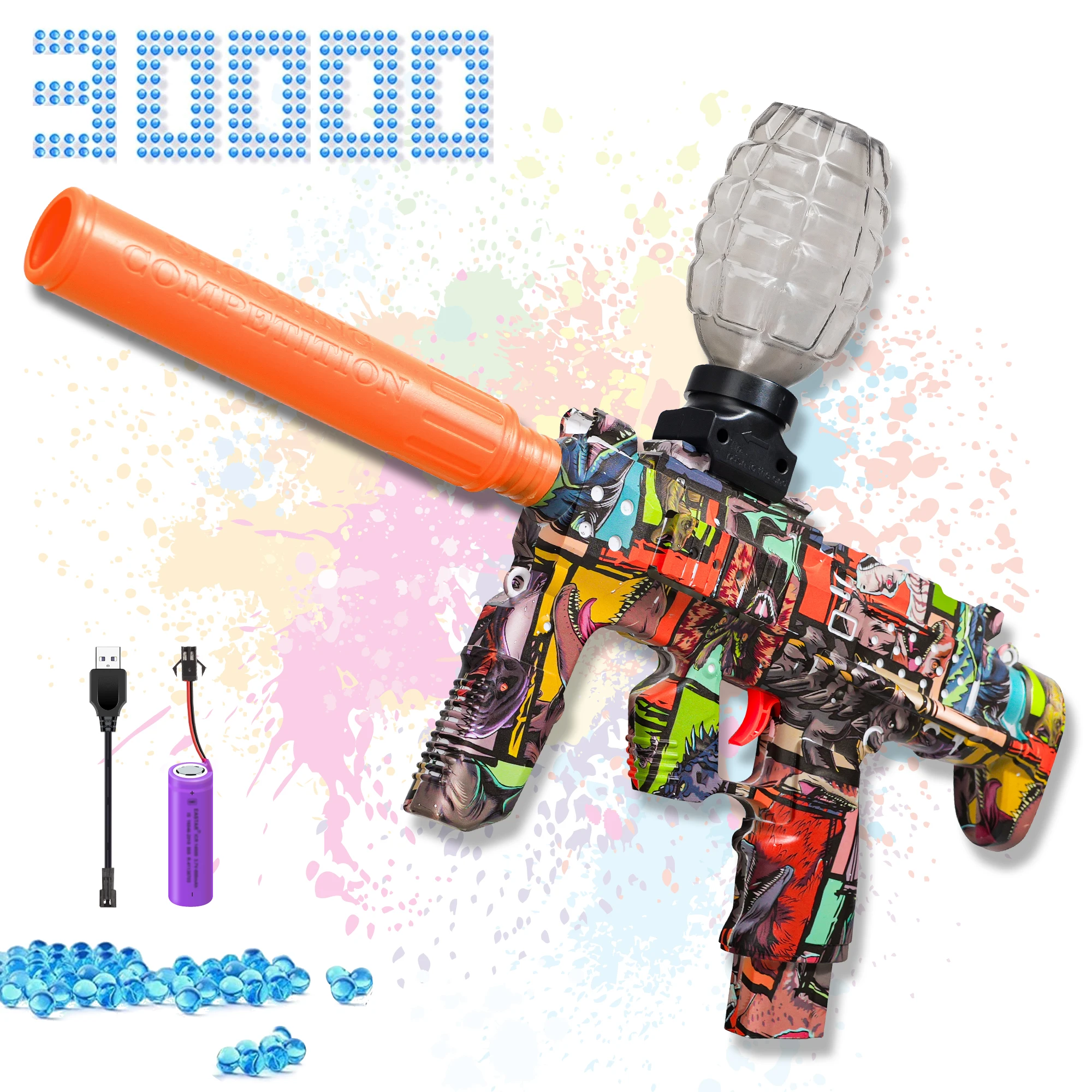 Electric Gel Ball Blaster, High-Speed Automatic Gel Ball Launcher – ideal for outdoor activities, shooting games