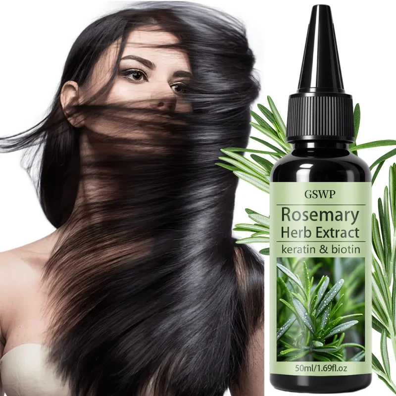 GSWP Rosemary Hair Oil, enriched with biotin and keratin, provides deep hydration, promotes healthy hair.50ml/100ml