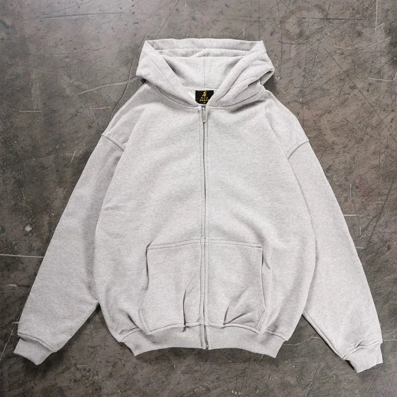 Loose Fit Zipper Hoodie Men's Casual Fashion Spring Autumn Winter  Color Youthful Style Large Size Male Outerwear