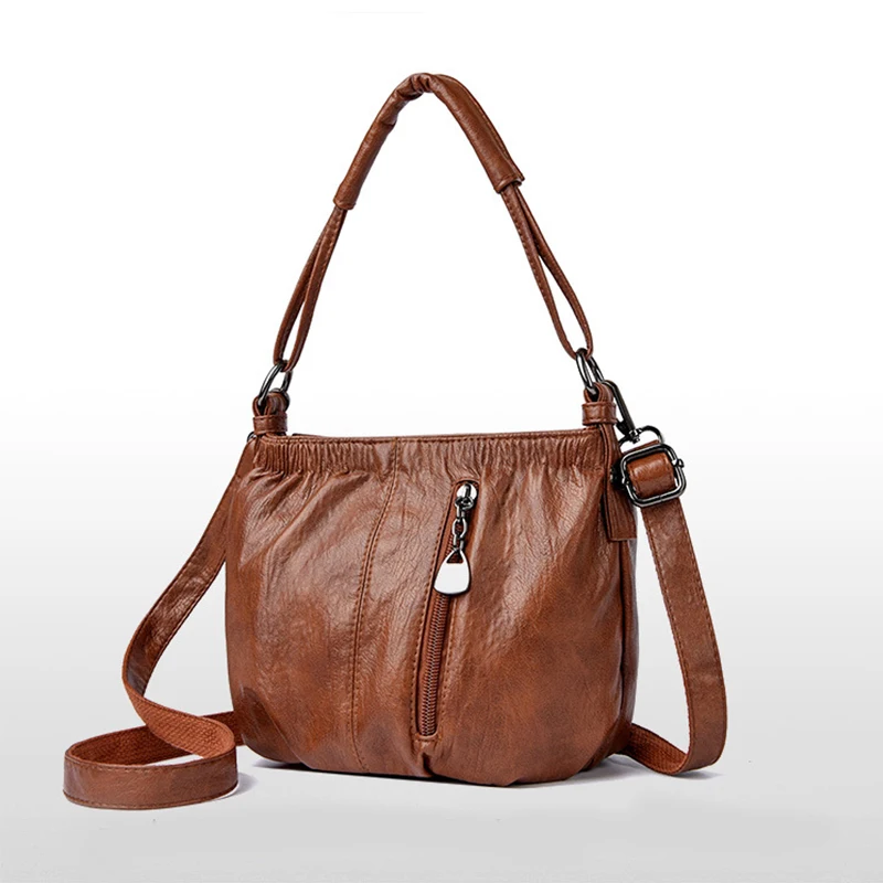 

Новая модная ретро-сумка через плечо для женщин, многослойная вместительная дорожная сумка из искусственной кожи, сумка-кроссбоди.