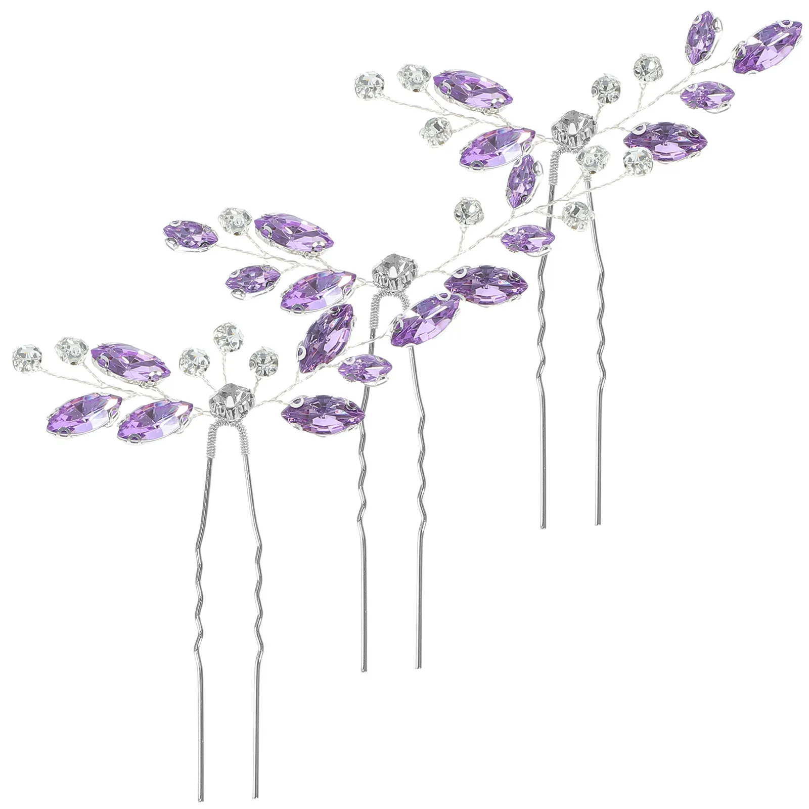 

3Pcs Bride Hair Accessories Wedding Rhinestone Pin Elegant Bridal Hairpins Set for Hairstyle Decoration Lightweight