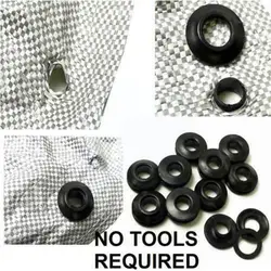 10pcs Plastic Self Sealing Snap Eyelets Grommet Tarpaulin Accessories Tent Camp Groundsheet Outdoor Buckle P6J5