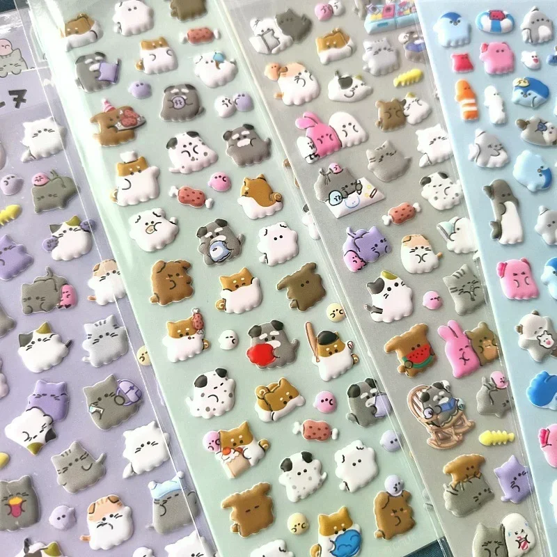 1 個かわいい愛らしい動物 EVA バブルステッカー DIY ラップトップスクラップブック電話ケース日記装飾デカールギフト