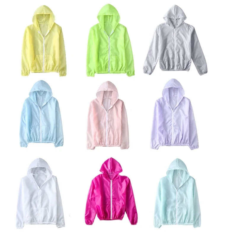 Women Summer Sun Protection Jacket Long Sleeve Full Zip Up Hoodie UV Shirts Outdoor Fishing Hiking Coat with Pockets