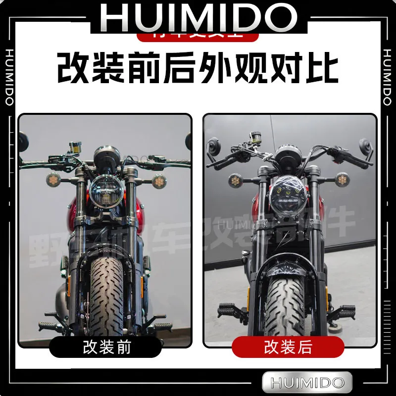 FOR Chunfeng 450CLC modified 7-inch LED water drop headlight