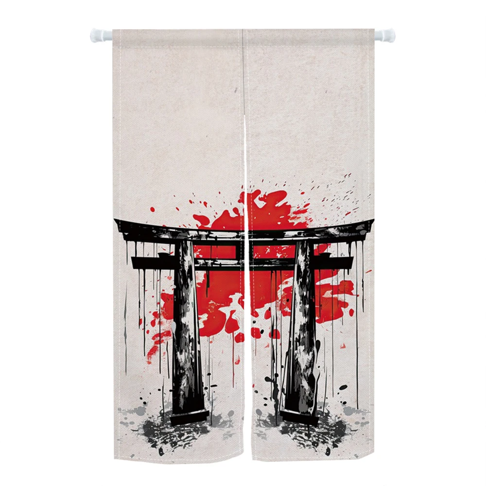 Cortina de puerta de torre japonesa de cereza rosa, Noren Ukiyo-e, cocina, Izakaya, colgante para puerta, media cortina, partición rústica para cocina y habitación