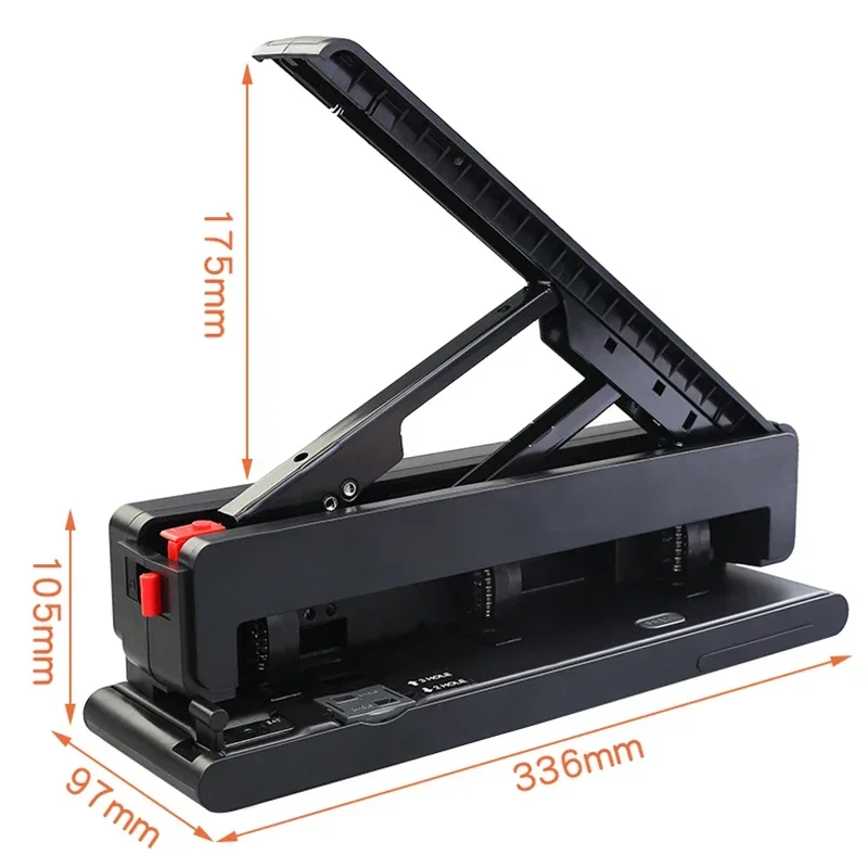 9942 Manual Heavy-Duty Puncher File Document Paper Three-Hole Punch A4 Punch Tool 220V Office Ring Binding Machine Punch