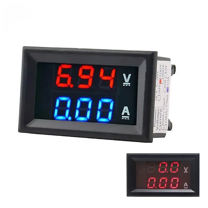 10A 50A 100A LED Digital Voltmeter Ammeter 0-100V Voltage Current Meter Volt Detector Tester Monitor Panel for Car Motocycle