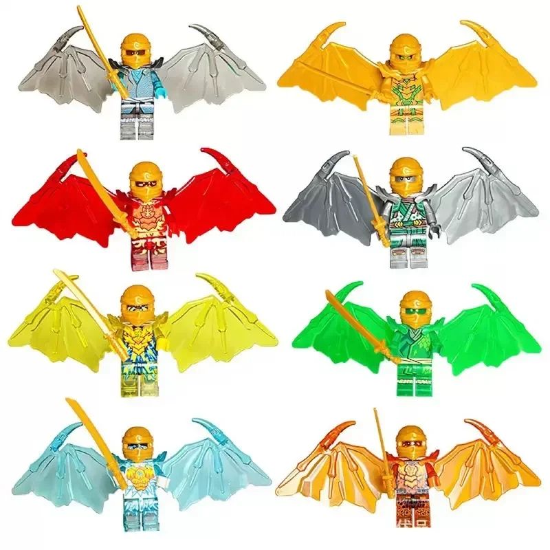 Ninja Anime Figuren Mini Figuurtjes Bouwblok Speelgoed Poppen Model Figuren Kinderen Jongens Verjaardag Cadeaus Slang Monster Gevechtsmodel