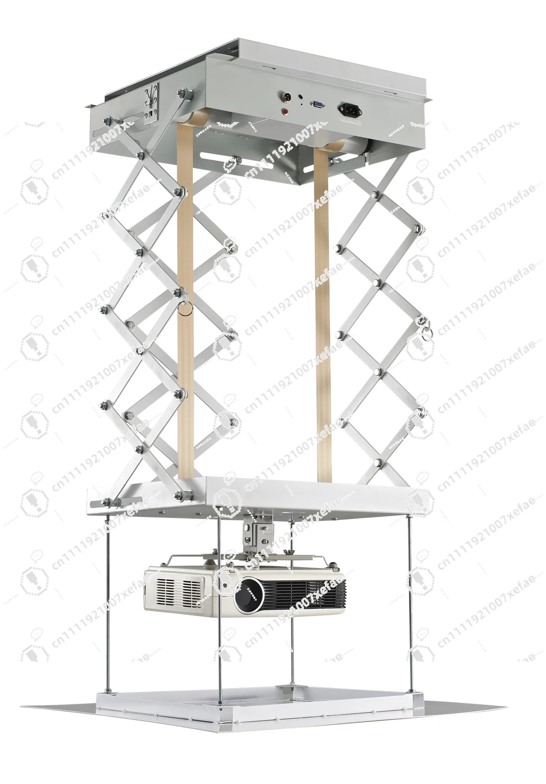 100 to 300 cm Projector Lift Electric Ceiling Projector Scissor Stand Projector Hidden Lift with Remote Control