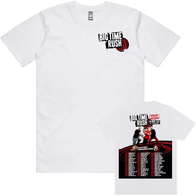 هرع الوقت الكبير في جولة الحياة الحقيقية في جميع أنحاء العالم 2025 الصيف 100% القطن الخالص تي شيرت مطبوع كم قصير بلايز مجموعة الموسيقى النساء الرجال #5