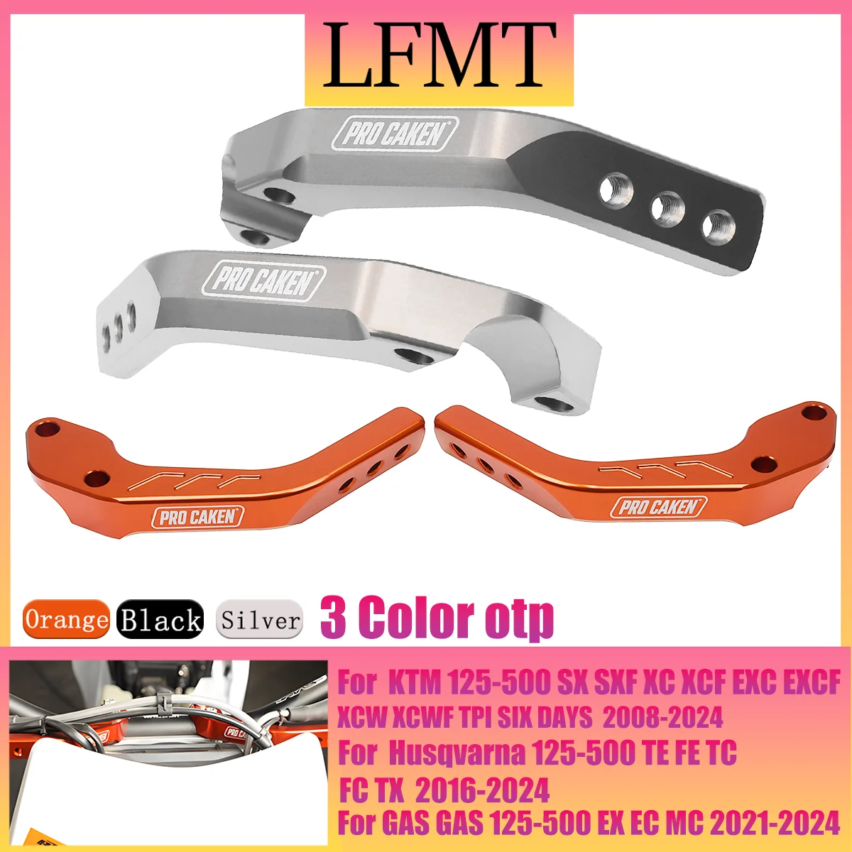 

For KTM SXF XCF EXC XCW TPI SIX DAYS 125 250 300 350 450 Motorcycle Handguard Support Bracket Mount 28mm Handlebar Guard Clamp