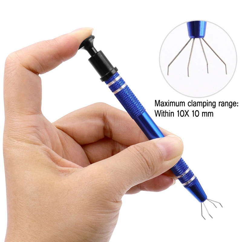 IC Extractor Four Claw Electronic Component Grabber IC Extractor Pickup BGA Chip Picker Patch IC Suck Pen Electronic RepairTools
