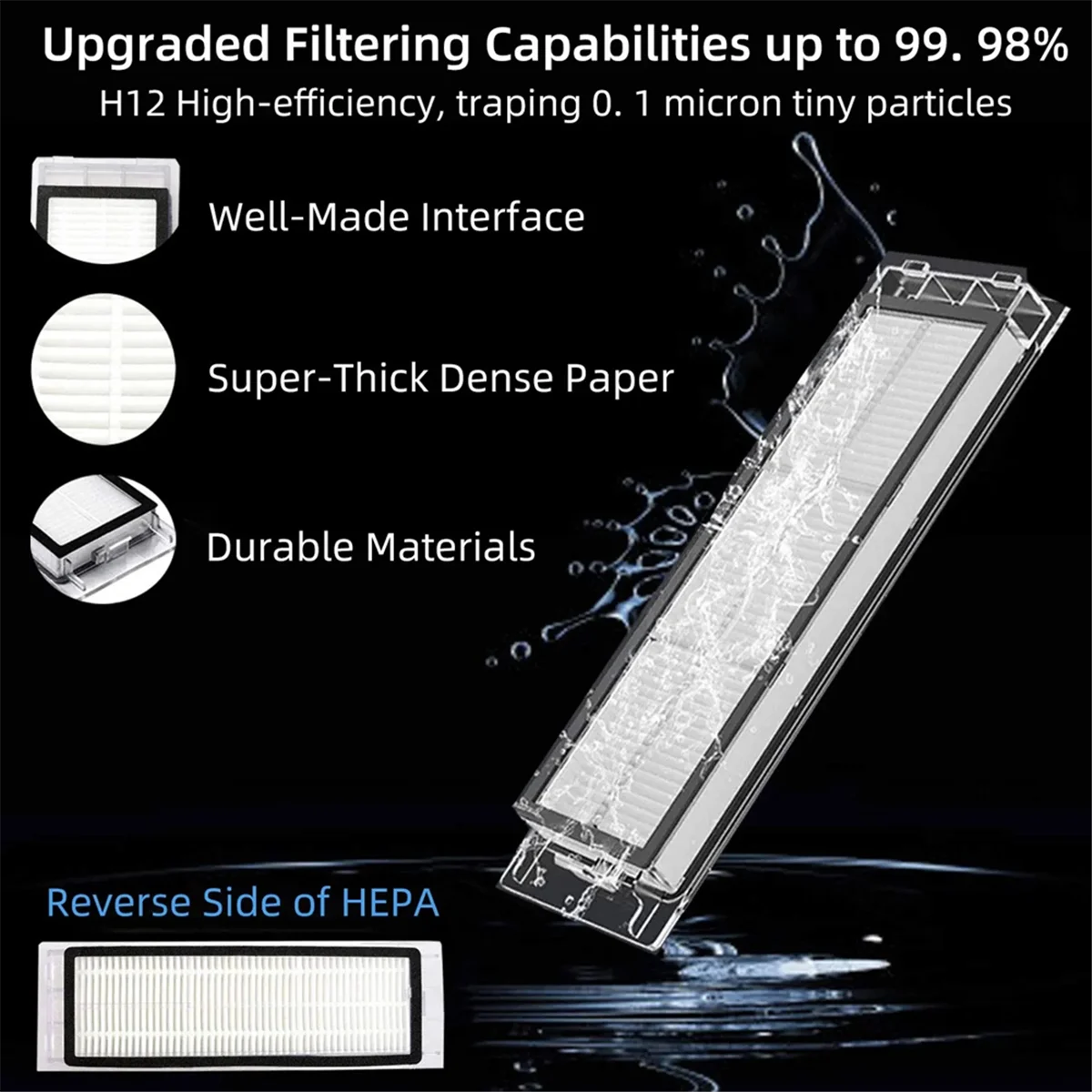 For Roborock S5 / S5 Max / S6 / S6 MaxV / S6 Pure / E4 / E5 / S51/S52/S55 Roller Side Brush Filter Mop Accessories Parts image 2