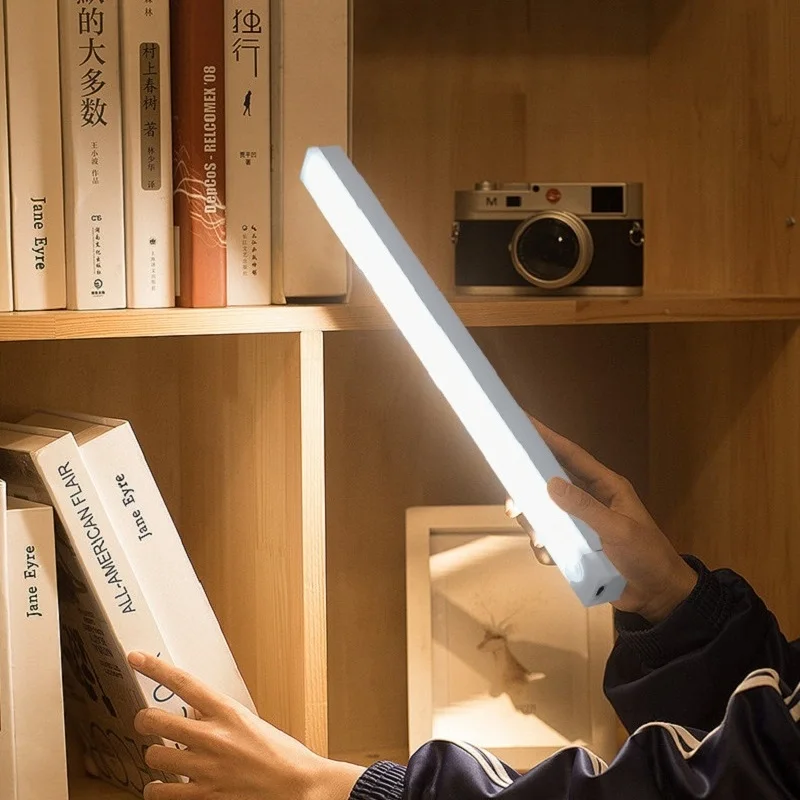 Motion Sensor LED Bar Light USB Type C Rechargeable Induction Night Light Portable for Kitchen Bedside Wardrobe Closet Aisle