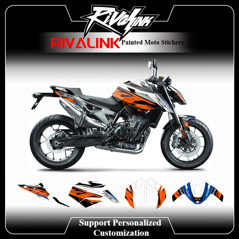 OTOM Motorcycle Stickers Kit 3M Customize Anti-scratch Backgrounds Decals for KTM DUKE 790 890 2018-2023 Moto Graphics Decals