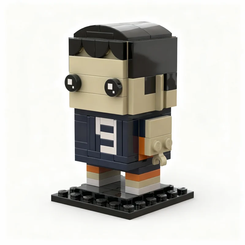 105pcs MOC Brickheadz Kageyama From Haikyu Building Blocks Diy Kit Assembly Pack Collectible Challenge Toy Gift For Collectors