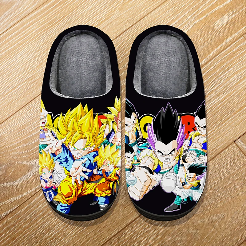 

Custom Size Winter Home Soft Warm Cartoon Slippers For Adult Kids Anime DRAGON BALL Majin Buu Cosplay Indoor Cute Slippers