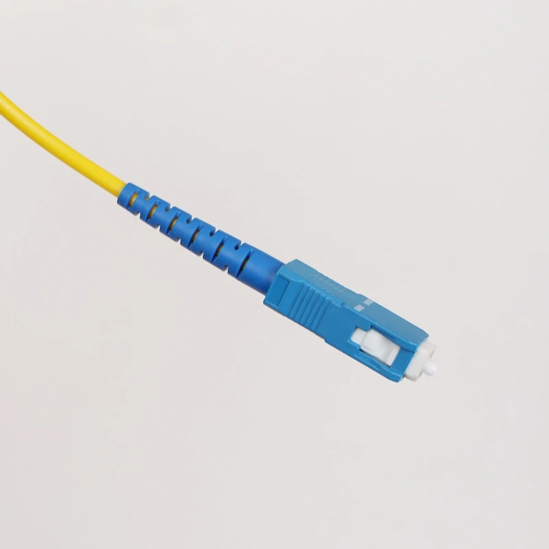 10 PCS Fiber Optic Patch Cord SC/APC-SC/UPC, 2 Meter Length Single Mode Simplex Diameter PVC Optical Jumper