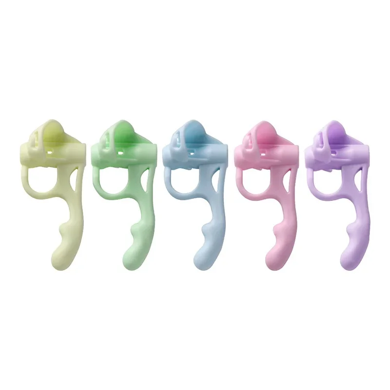 New Children\'s Multi-Color Five Finger Pencil Grip Children\'s Silicone Posture Brace Stationery Pen Sleeve