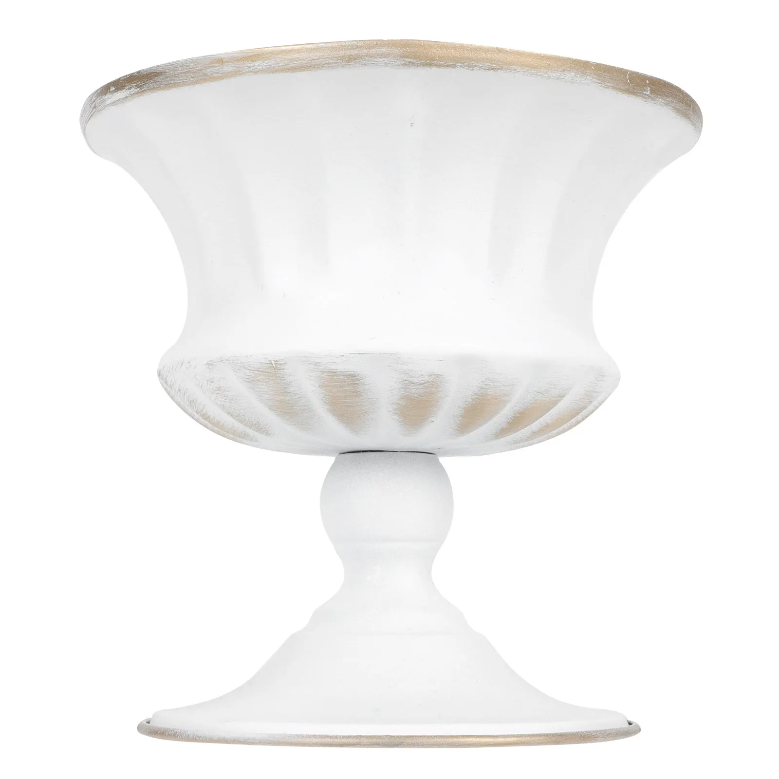 

1Pcs Desktop Flowerpot Decorative Iron Vase Home Garden Planter Stylish Modern Flower Holder for Dried Flowers White