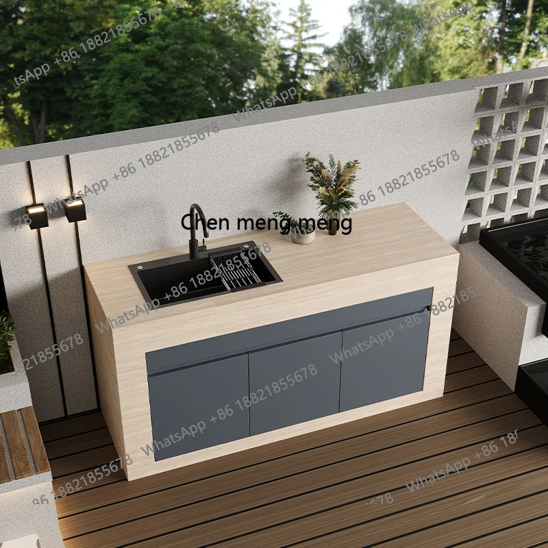 

MF Outdoor courtyard washbasin, integrated basin, outdoor rock slab column operation island pool