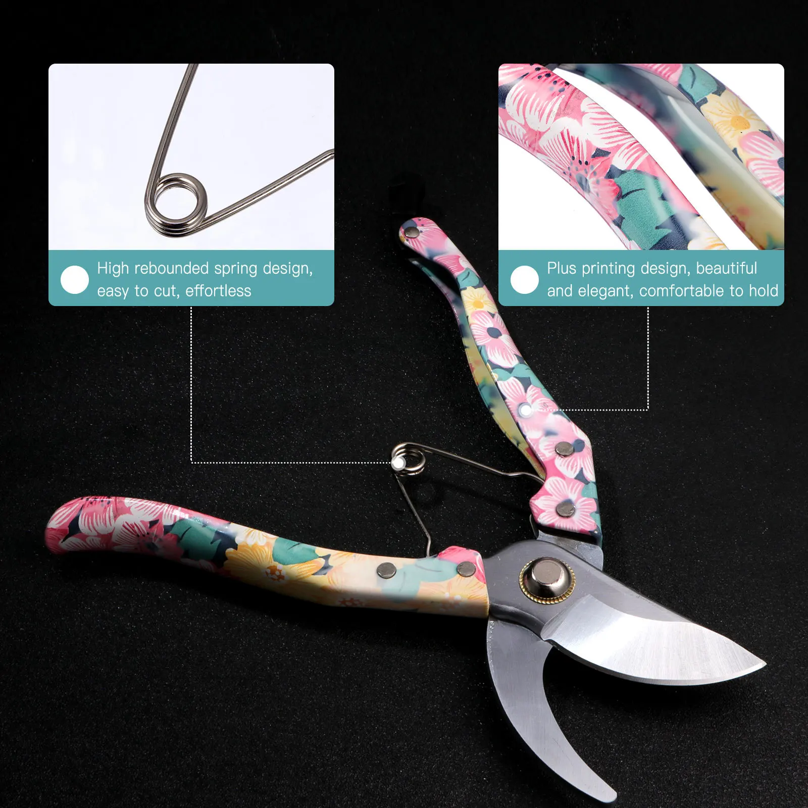 

Professional Garden Shears Durable Pruning Scissors Strong Steel Tool For Twigs Thick Branches Flowers Labor-Saving Design