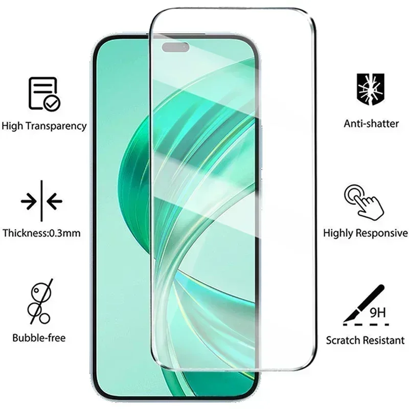 4 Uds Protector de pantalla para Honor X8B X7B 200 Lite X8 X7 X9 X8A X7A 50 SE 90 Lite vidrio templado para Huawei P30 P40 P50 P20 Lite
