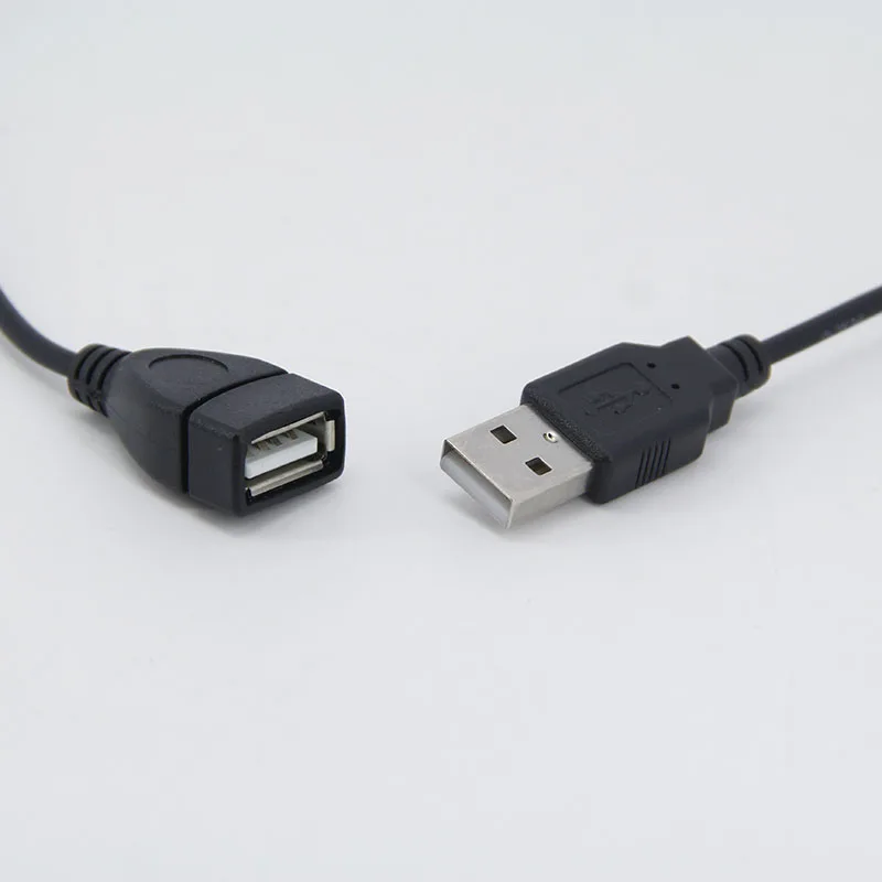 0.5m 1M 2m USB cable 50cm USB 2.0 A Male to A Female Extension charging Extender Black Cable With Switch button ON OFF Cable