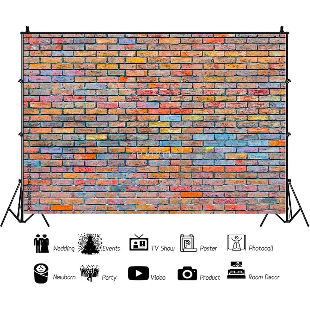 SHUOZHIKE Texture Of a Perfect Black Brick Wall con crepe e difetti fotografia sfondo fondali per Studio fotografico Prop QZ-02