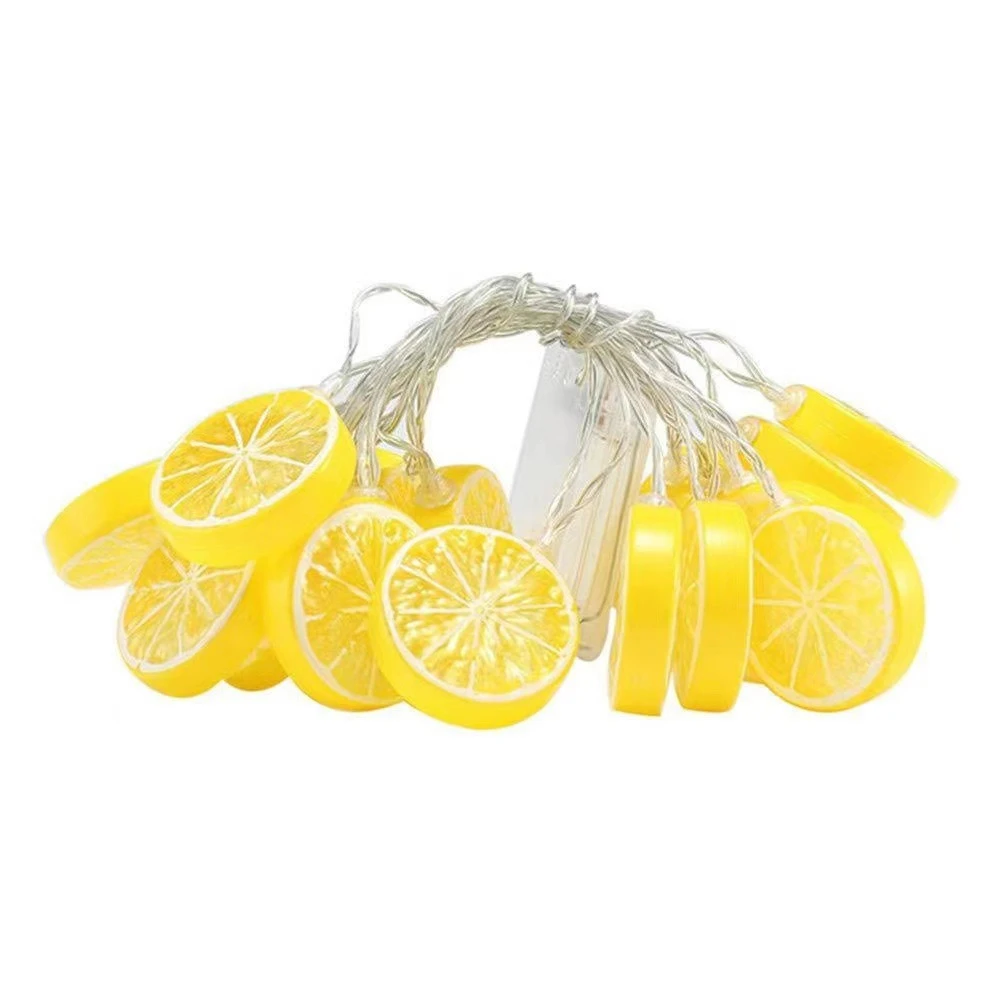 Nieuwjaar 2024 Led Lemon String Lights 20/50/100 LED's Batterij aangedreven Garland Christmas Decoration 2024 Festoen Fairy Lights voor Kerstmis / Bruiloft / Binnen / Kamer / Party / Home Decor