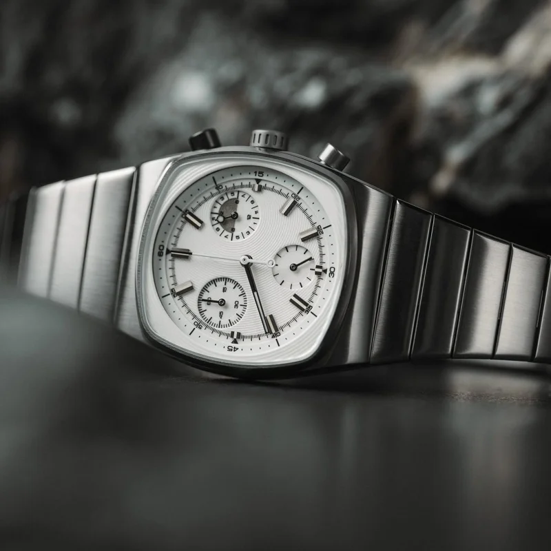 

CILOA square silver watch men's light luxury brand genuine 2025 new stainless steel strap waterproof quartz watch high quality