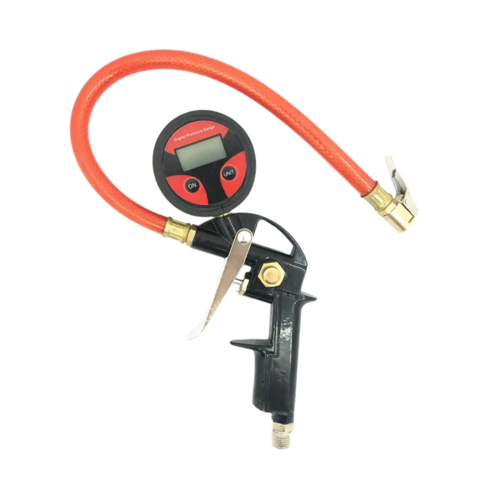 

Digital Tire Pressure Gauge 0.1 Display Resolution with Flexible Hose High