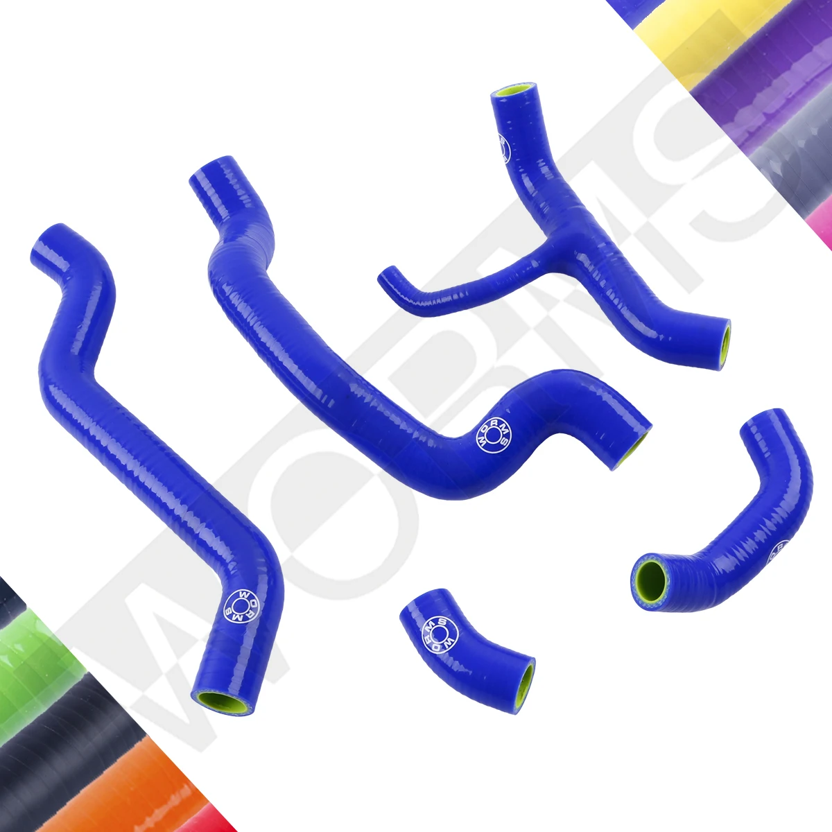 For 2007-2014 Ducati 848 1098 1198 / 848 EVO Silicone Radiator Coolant Hose Kit 2008 2009 2010 2011 2012 2013