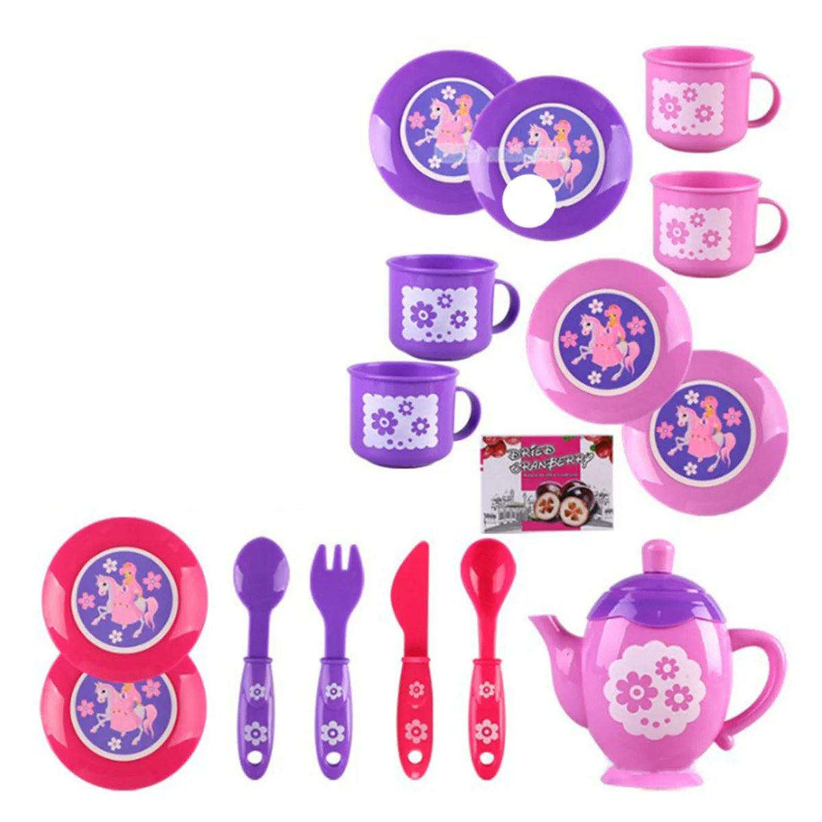 15Pcs Tea Set Playset Pretend Play Toy Set Mini Tea Things for Kids Boys Girls tea set toy teapot toy