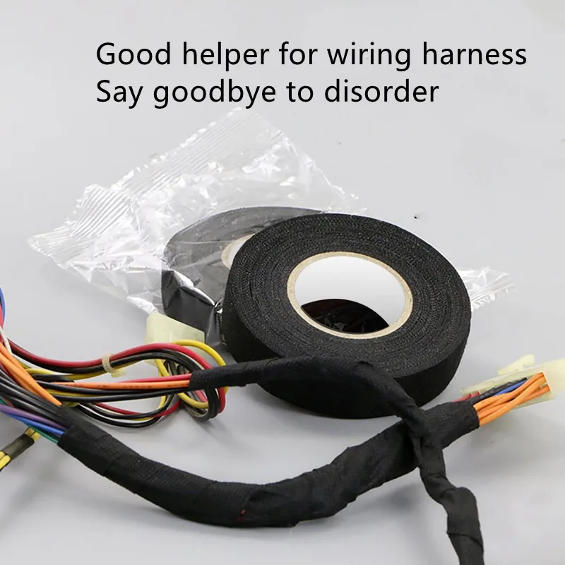 Car tape roll Car wiring harness waterproof tape Electrical tape heat-resistant flannelette tape Wire finishing wiring harness