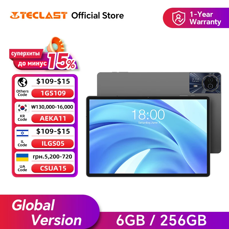 Teclast T50HD Tablets 11 inches 1920x1200 UNISOC T606 Octa Core