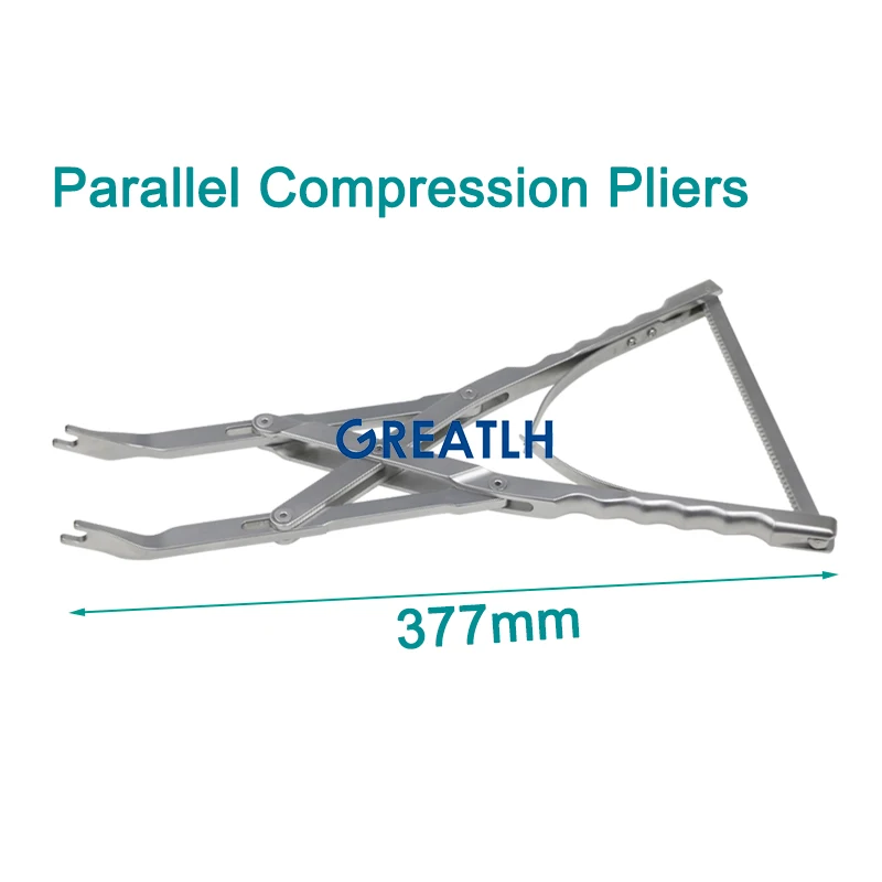 GREATLH Orthopedic Parallel Opening Pliers Compression Pliers Orthopedic Surgery Instrument Stainless Steel pet