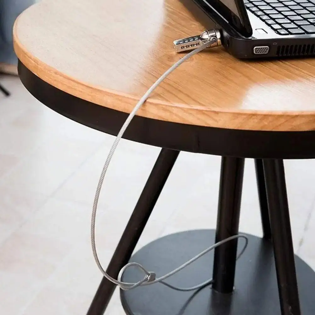 1.8 M Brand New High Quality 4 Digit Password Security Anti-theft Computer Universal Chain Cable Notebook Chain Key Laptop E8D4