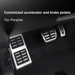 For Porsche Cayenne 2018 2019 2020 2021 2022 23 Macan Panamera 718 Car Pedals Pad Accelerator Fuel Brake Pedal Foot Rest Covers