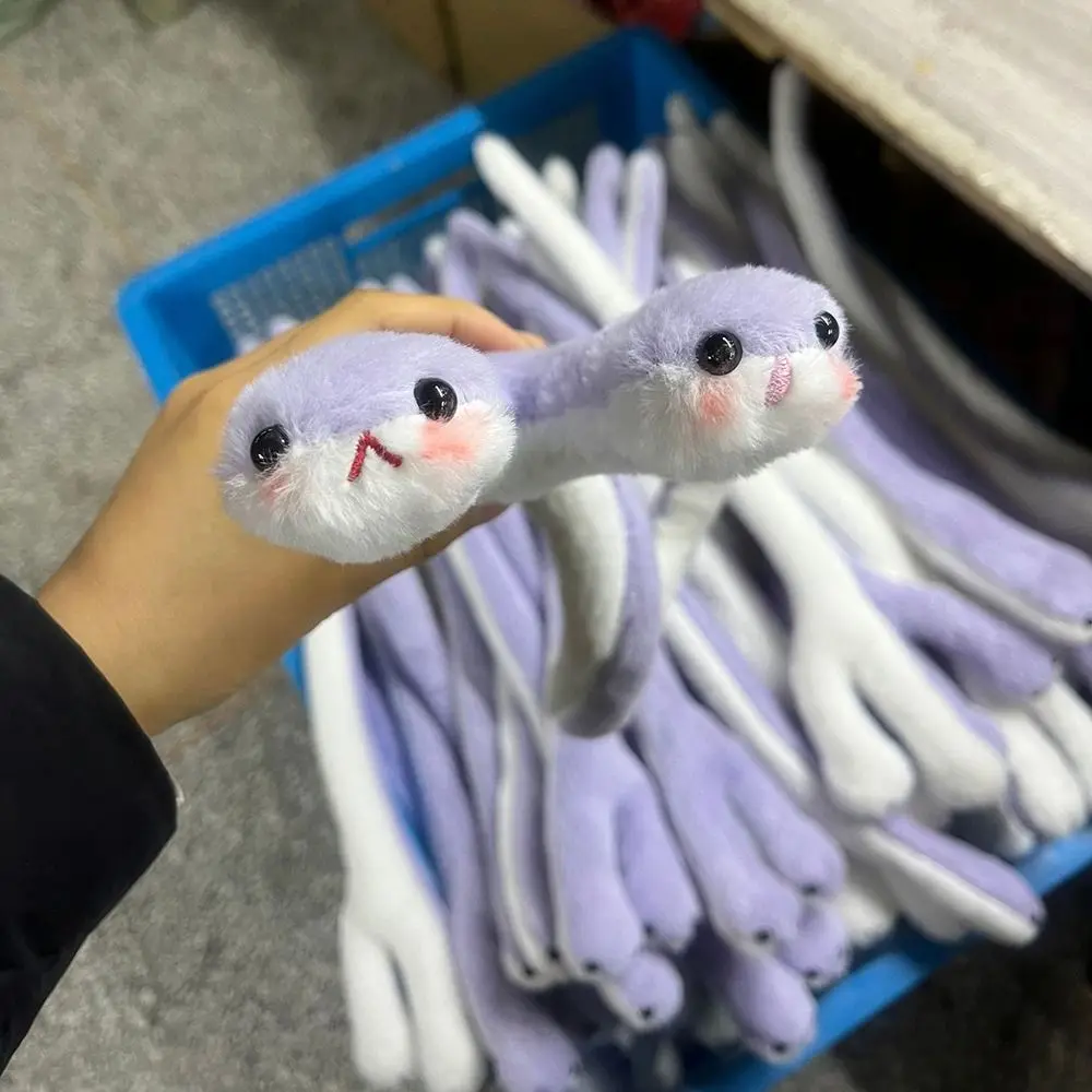 

Cute 58cm Two-headed Snake Plush Doll Wrap Around Arm Soft Year of The Snake Plush Toy Purple Snake Animal Doll Children Gift