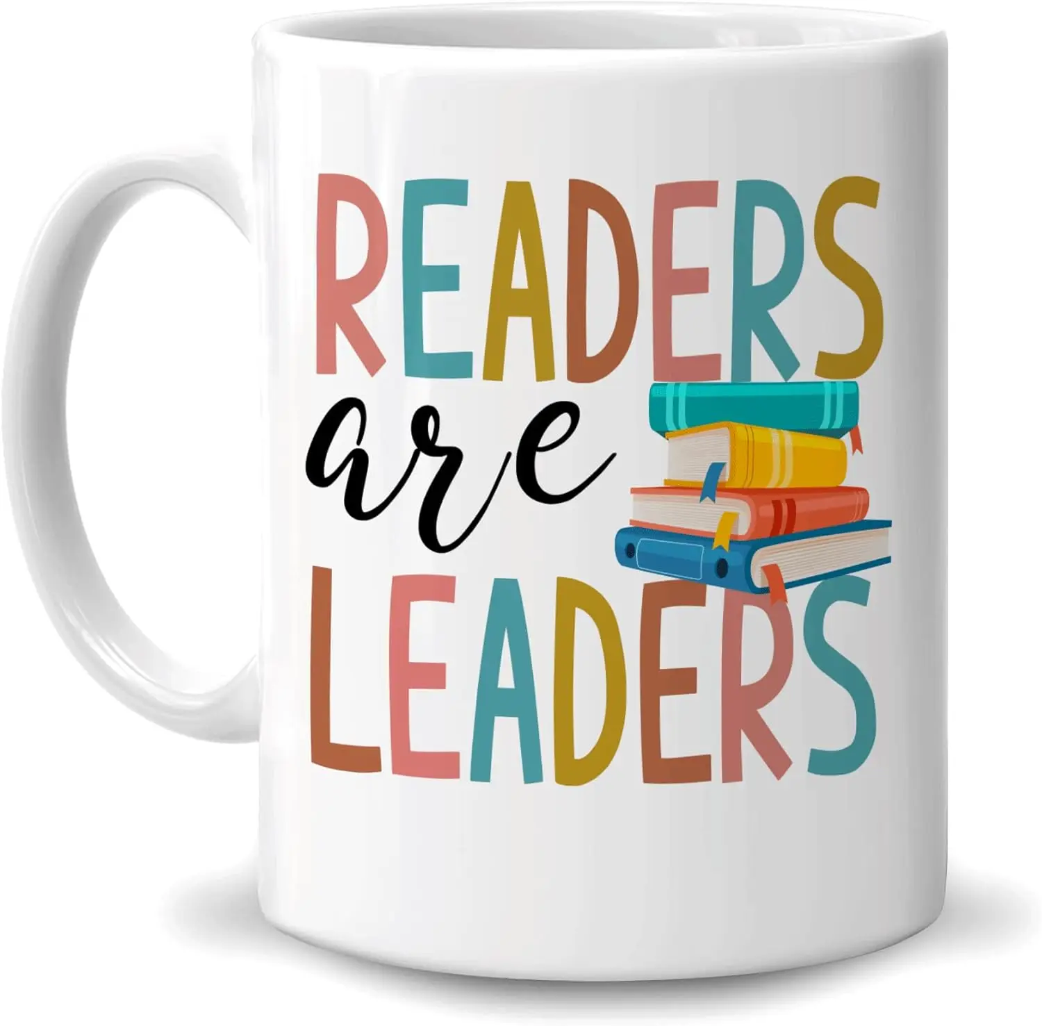 

Hyturtle Book Gifts for Book Reading Lover Reader Librarian Teacher - Birthday Christmas - Leaders 11oz White Ceramic Coffee Tea