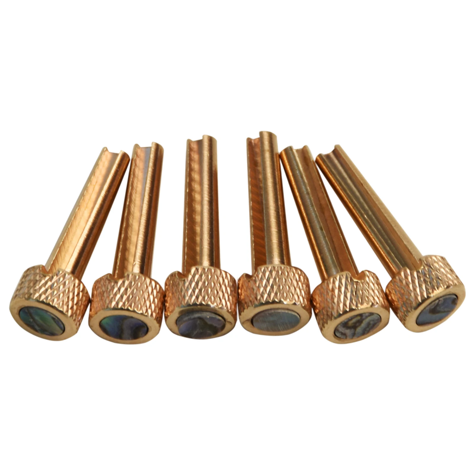 6 قطعة دبابيس جسر الغيتار النحاس جسر دبابيس أذن البحر نقطة البطانة لملحقات الغيتار الصوتية جسر دبوس مع قذيفة اللؤلؤ